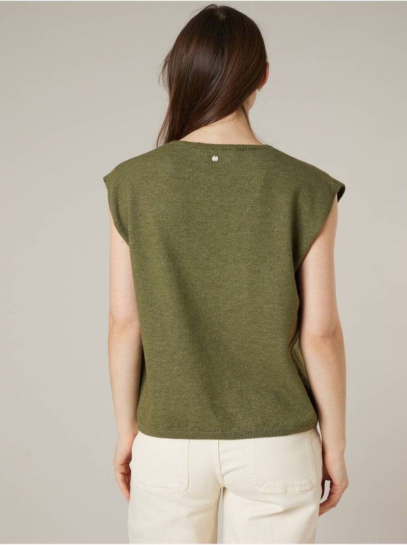 Pull sans manches femme 'Deeluxe' Vert tilleul - Kiabi