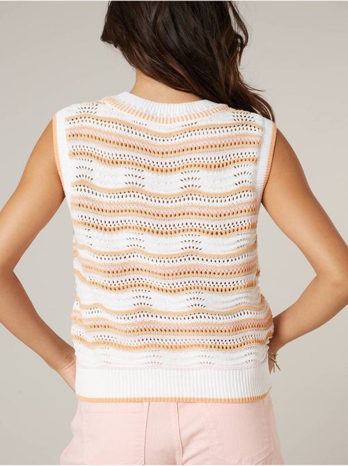 Pull sans manches femme en maille fantaisie 'Deeluxe' - Kiabi