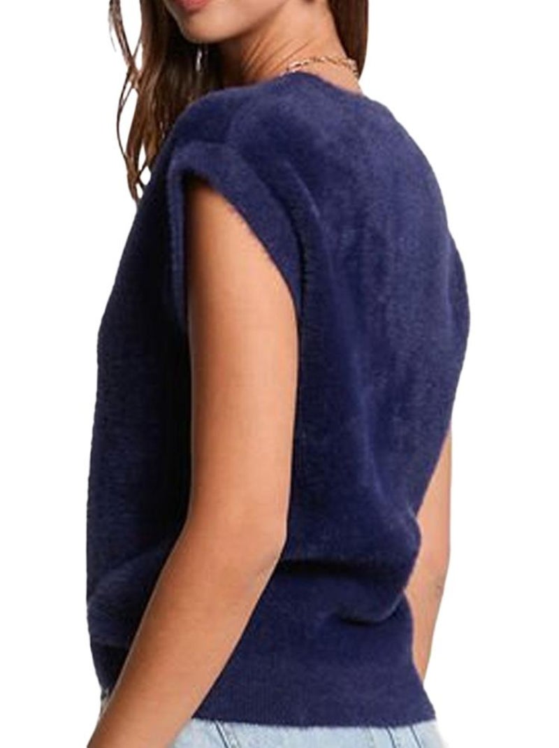 Pull Sans manches  Femme Morgan Cathy Bleu marine - Kiabi