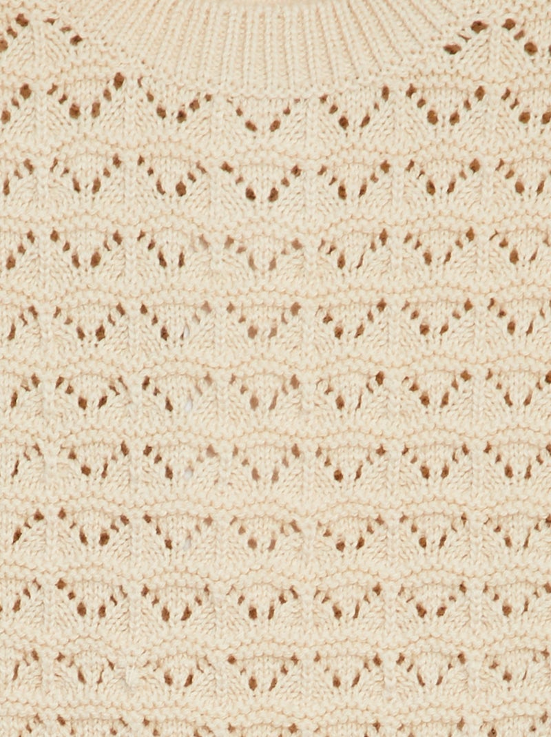 Pull sans manches fendu sur les côtés BEIGE - Kiabi