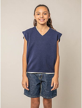 Pull sans manches fille 'Deeluxe'