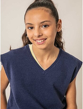 Pull sans manches fille 'Deeluxe'