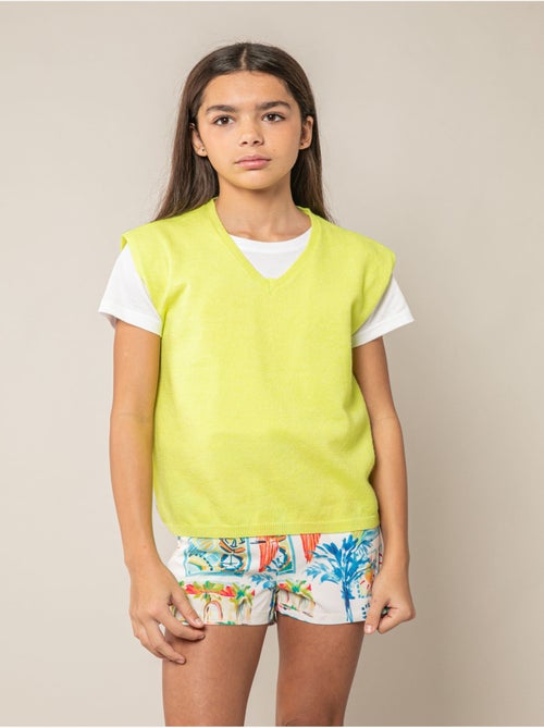 Pull sans manches fille 'Deeluxe' - Kiabi