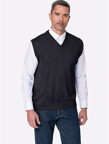 Pull sans manches joli motif losanges - taille standard - moda vilona