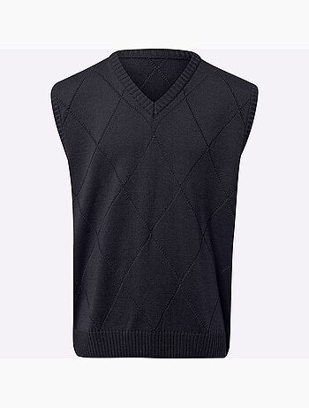 Pull sans manches joli motif losanges - taille standard - moda vilona