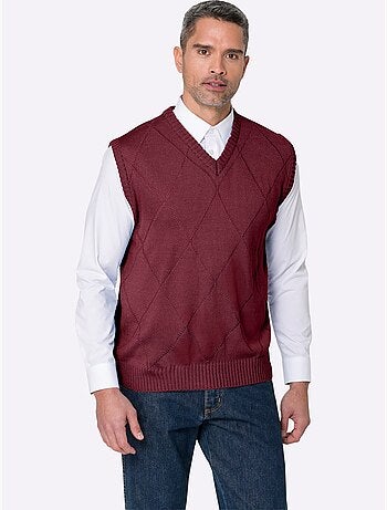 Pull sans manches joli motif losanges - taille standard - moda vilona