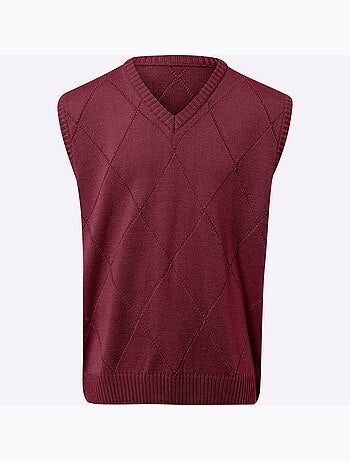 Pull sans manches joli motif losanges - taille standard - moda vilona