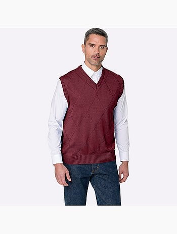 Pull sans manches joli motif losanges - taille standard - moda vilona