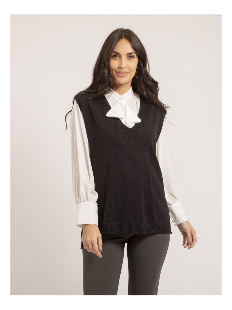 Pull sans manches KATALIA Noir - Kiabi