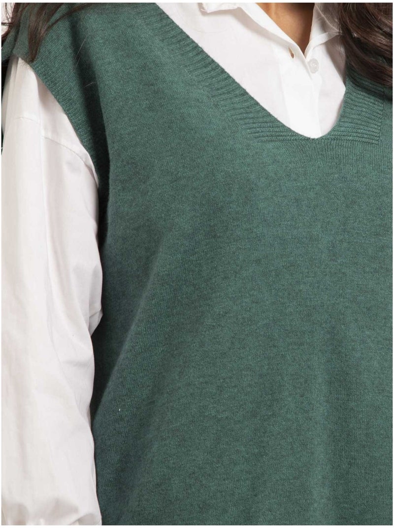 Pull sans manches KATALIA Vert forêt - Kiabi