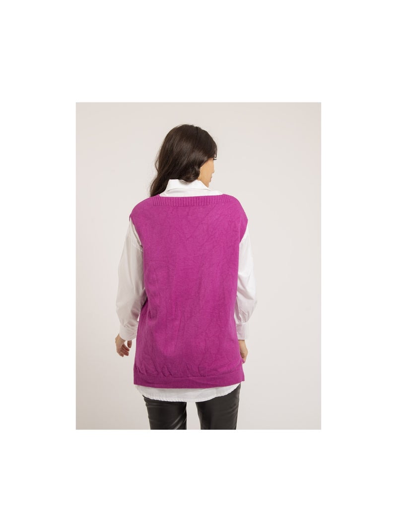 Pull sans manches KATALIA Violet - Kiabi