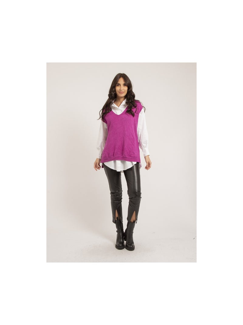Pull sans manches KATALIA Violet - Kiabi