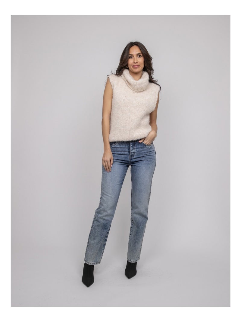 Pull sans manches keana Beige - Kiabi