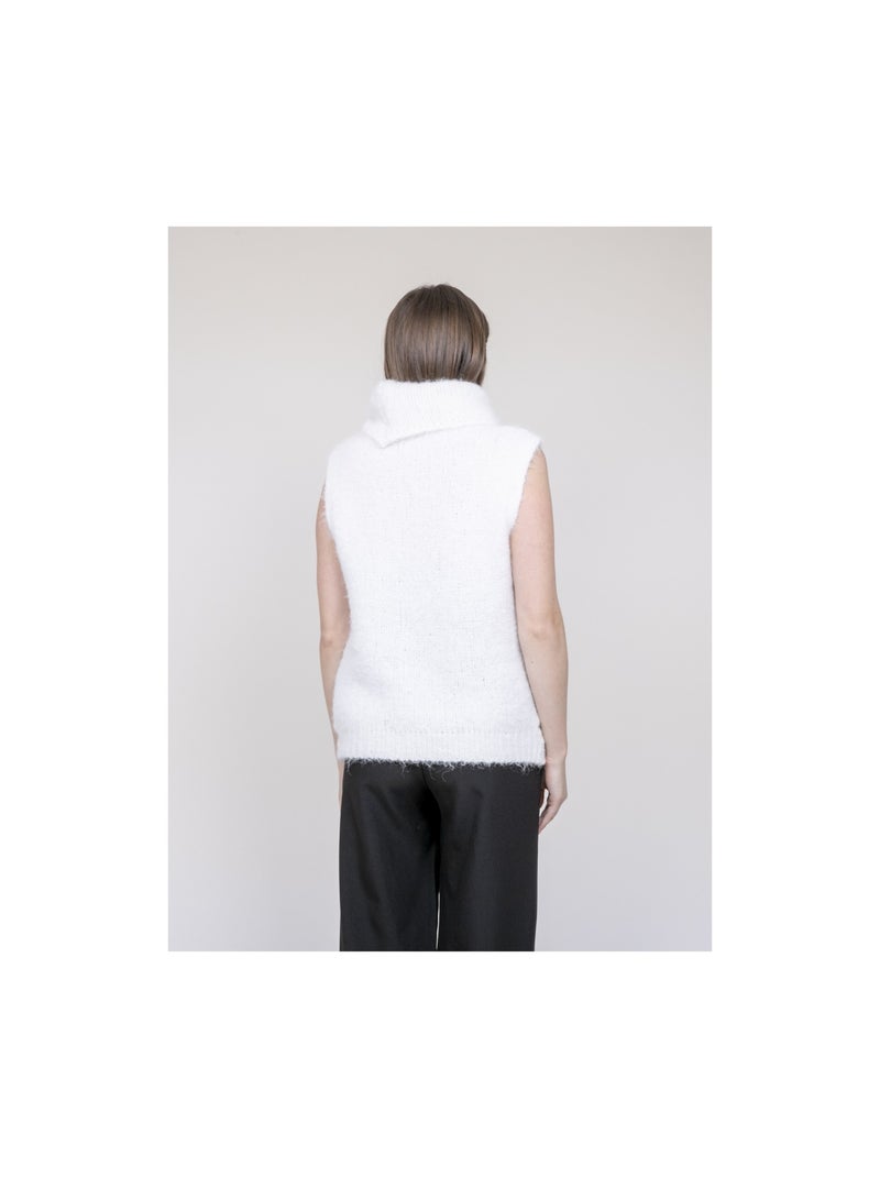 Pull sans manches keana Blanc - Kiabi