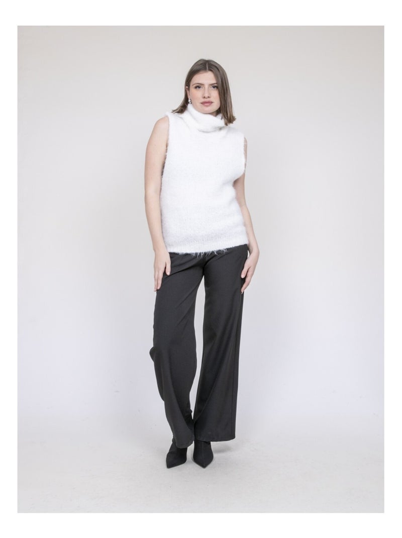 Pull sans manches keana Blanc - Kiabi