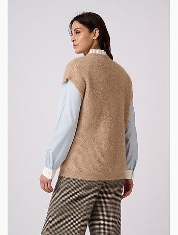 Pull sans manches maille perlée thermolactyl - damart