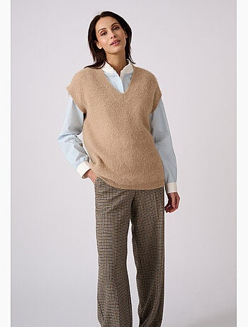 Pull sans manches maille perlée thermolactyl - damart