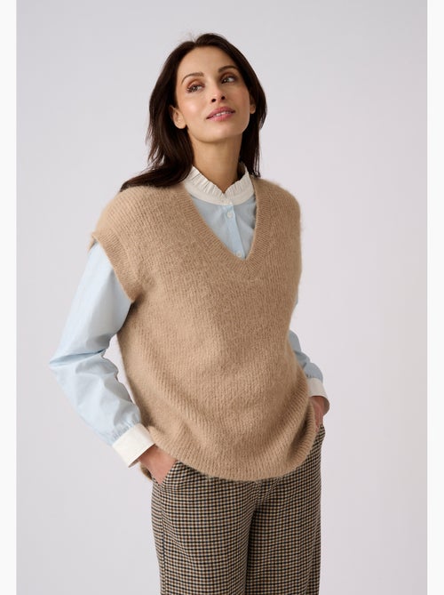 Pull sans manches maille perlée thermolactyl - damart - Kiabi