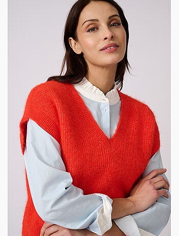 Pull sans manches maille perlée thermolactyl - damart