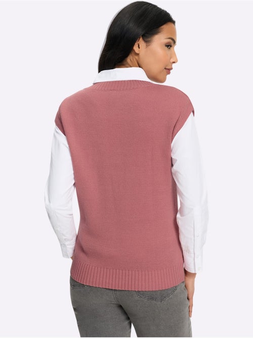 Pull sans manches motif torsadé mode - taille standard - moda vilona - Kiabi Pull sans manches motif torsadé mode - taille standard - moda vilona - Kiabi