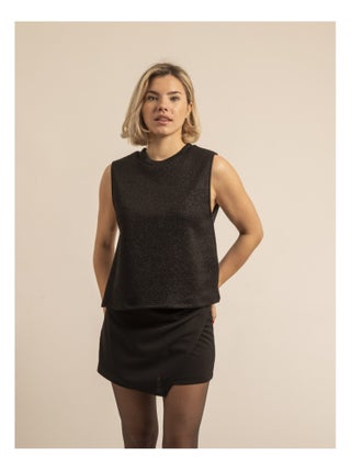 Pull sans manches paillettes KLAUDIA