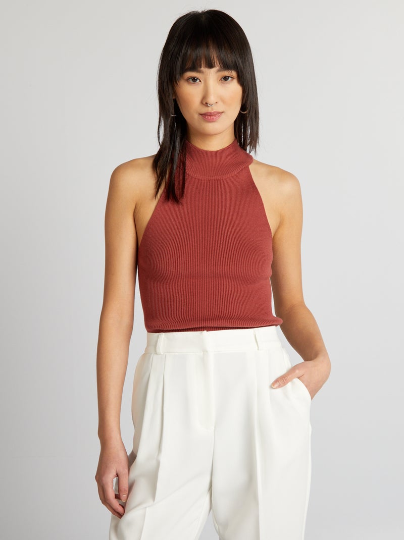 Pull sans manches Rouge - Kiabi