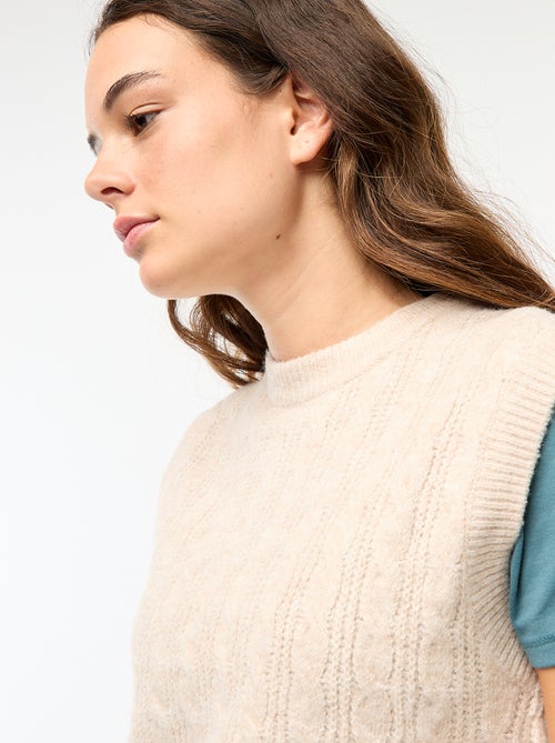 Pull sans manches torsadé - Kiabi