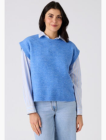 Pull sans manches toucher doux - Damart