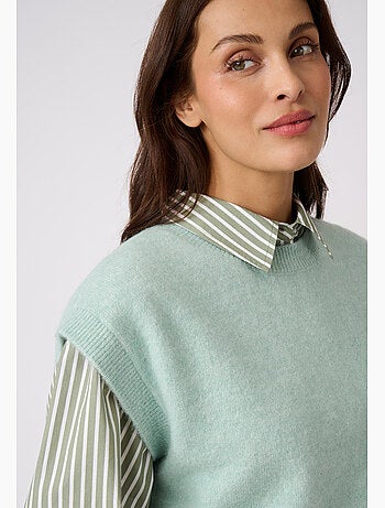 Pull sans manches toucher doux - damart