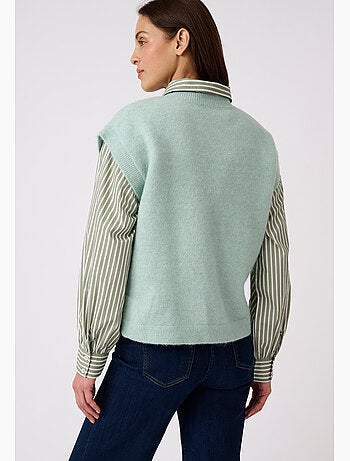 Pull sans manches toucher doux - damart