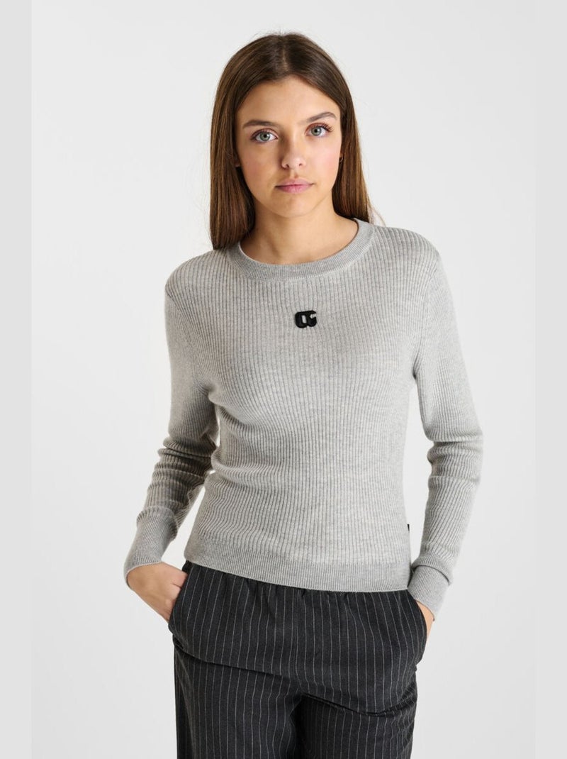 Pull STEFYGI 'Le Temps Des Cerises' Gris - Kiabi