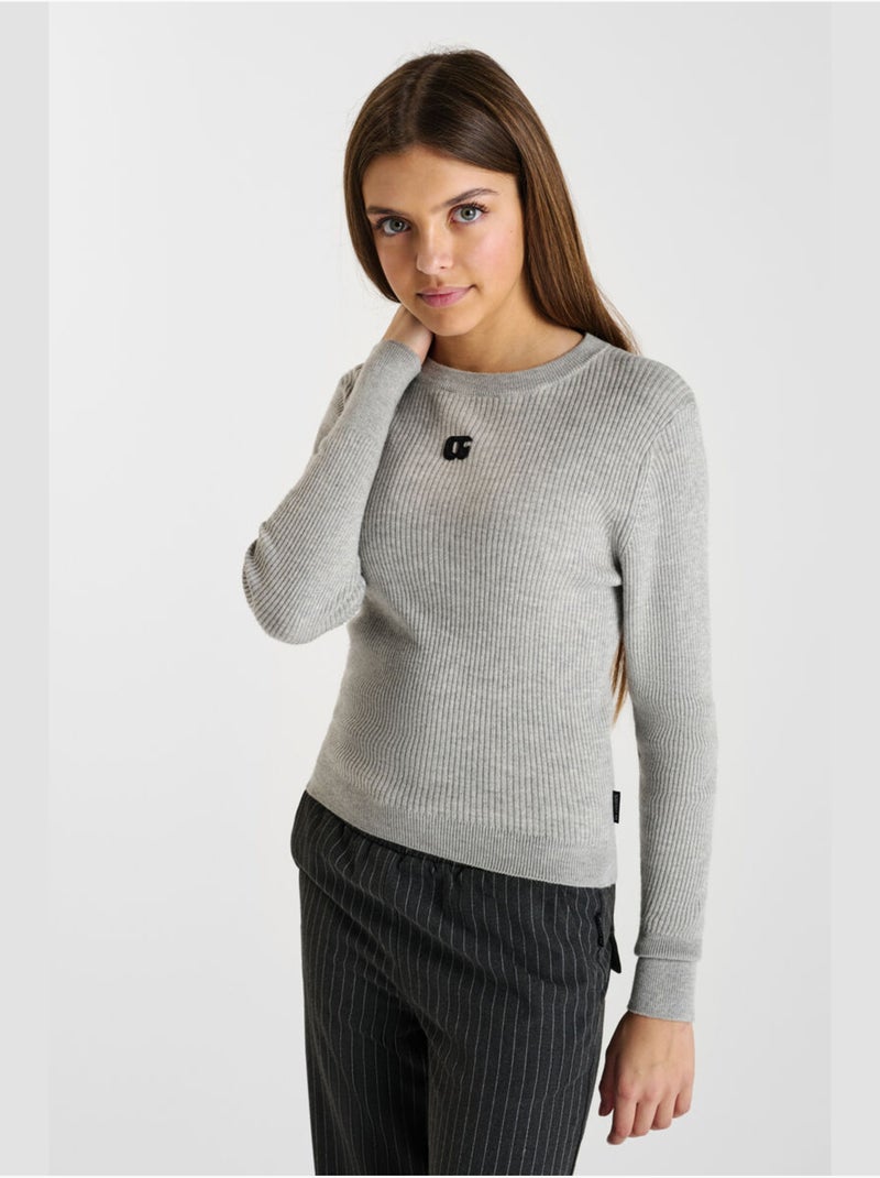 Pull STEFYGI 'Le Temps Des Cerises' Gris - Kiabi