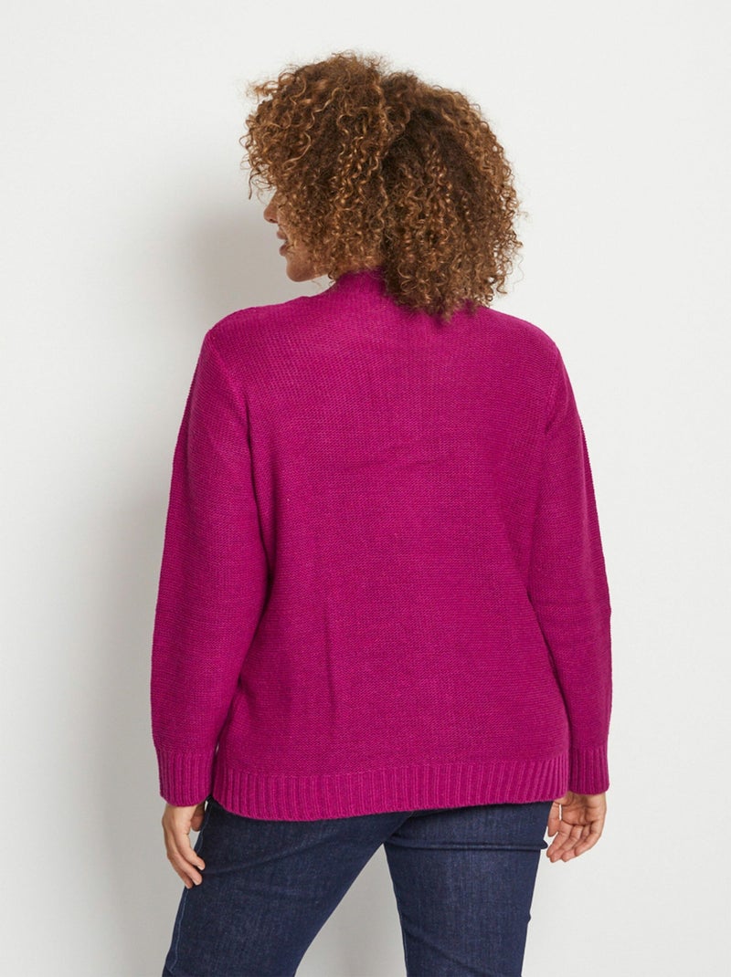 Pull  style irlandais - Afibel Violet - Kiabi