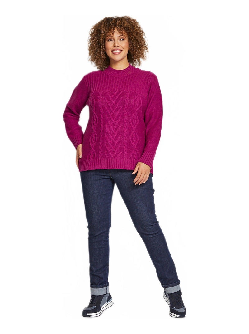 Pull  style irlandais Gris - Kiabi