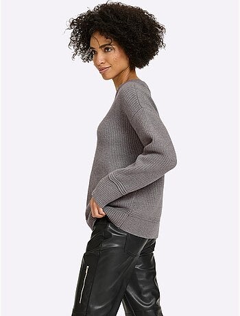 Pull Superbe Mélange De Matières - Taille Standard - Helline
