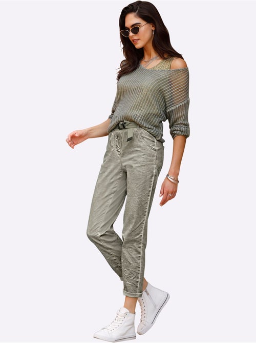 Pull Superbe Mélange De Matières - Taille Standard - helline - Kiabi