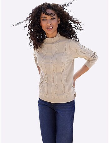 Pull Superbe Motif Torsadé - Taille Standard - Helline