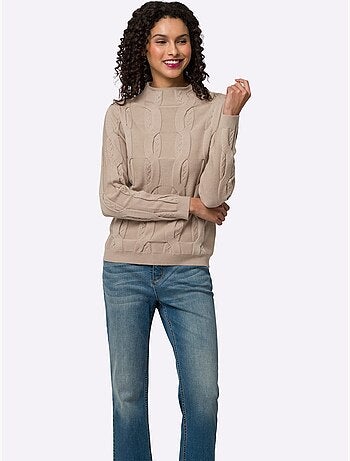 Pull Superbe Motif Torsadé - Taille Standard - Helline