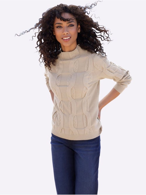 Pull Superbe Motif Torsadé - Taille Standard - Helline - Kiabi Pull Superbe Motif Torsadé - Taille Standard - Helline - Kiabi