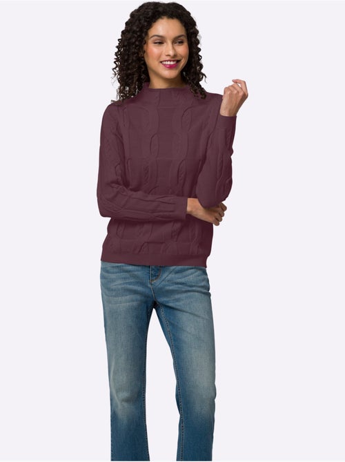 Pull Superbe Motif Torsadé - Taille Standard - Helline - Kiabi