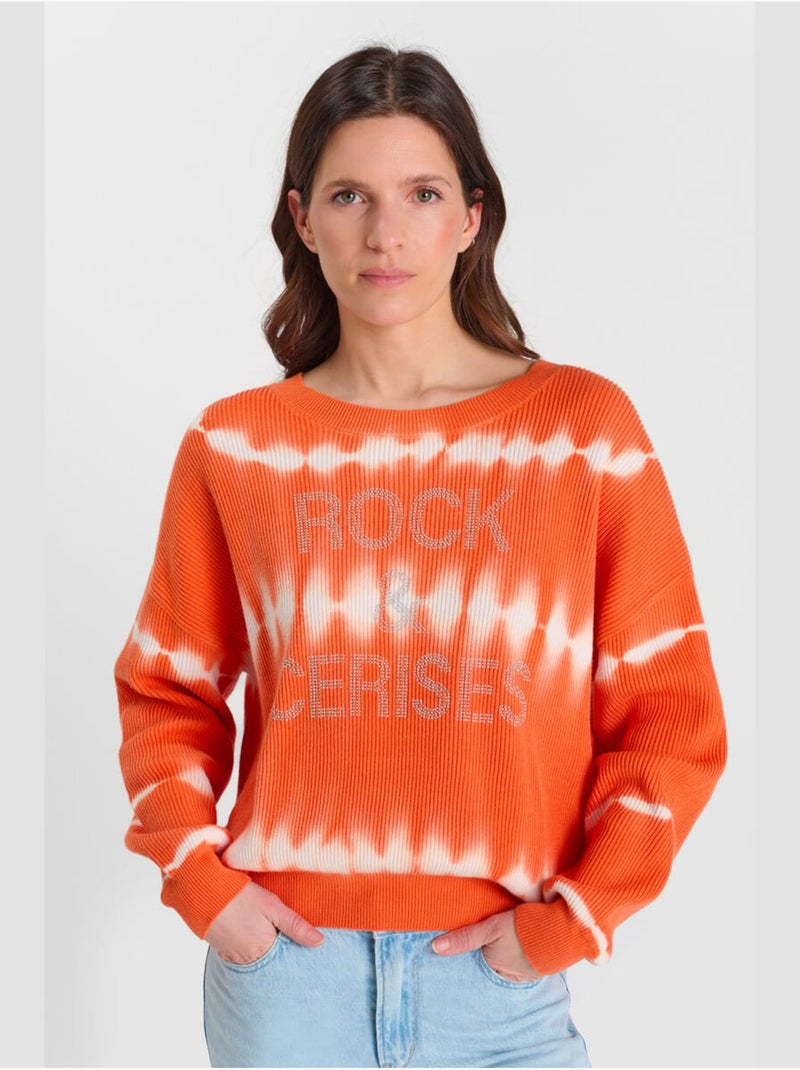 Pull SUREAU 'Le Temps Des Cerises' Orange - Kiabi