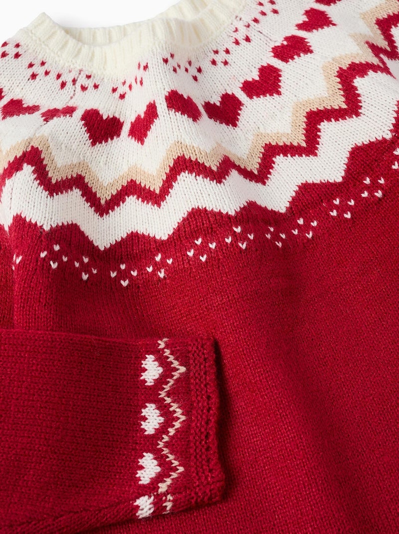 Pull Sweat Knit  NOËL Rouge - Kiabi