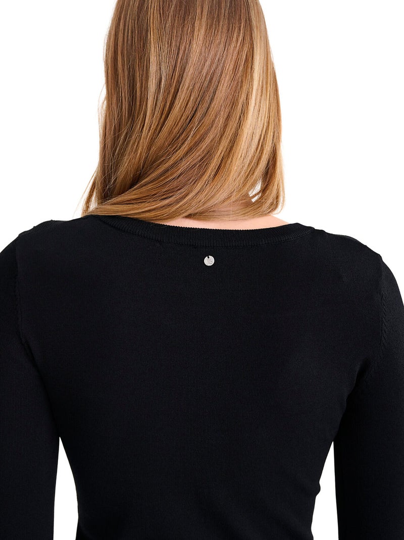 Pull sweater manches longues cocktail Noir - Kiabi