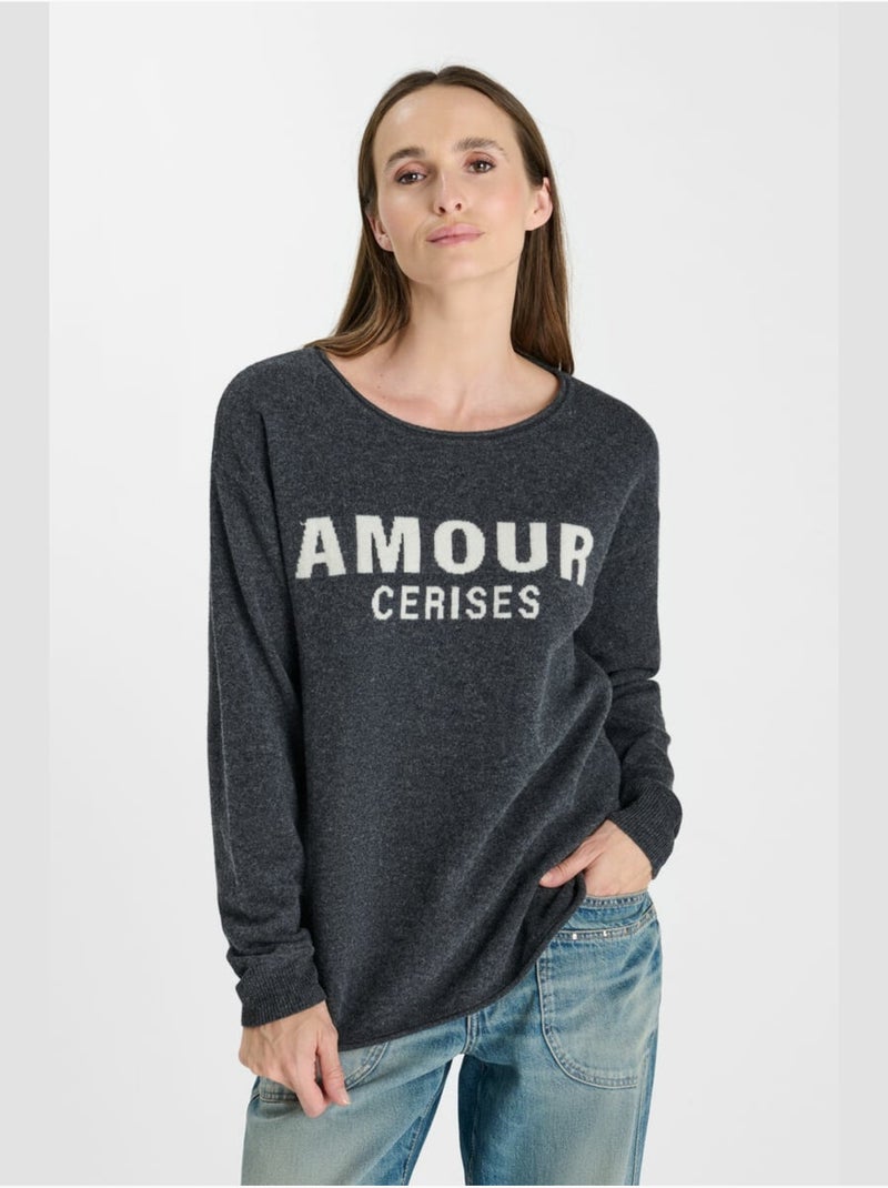 Pull tatum 'le temps des cerises' Gris - Kiabi