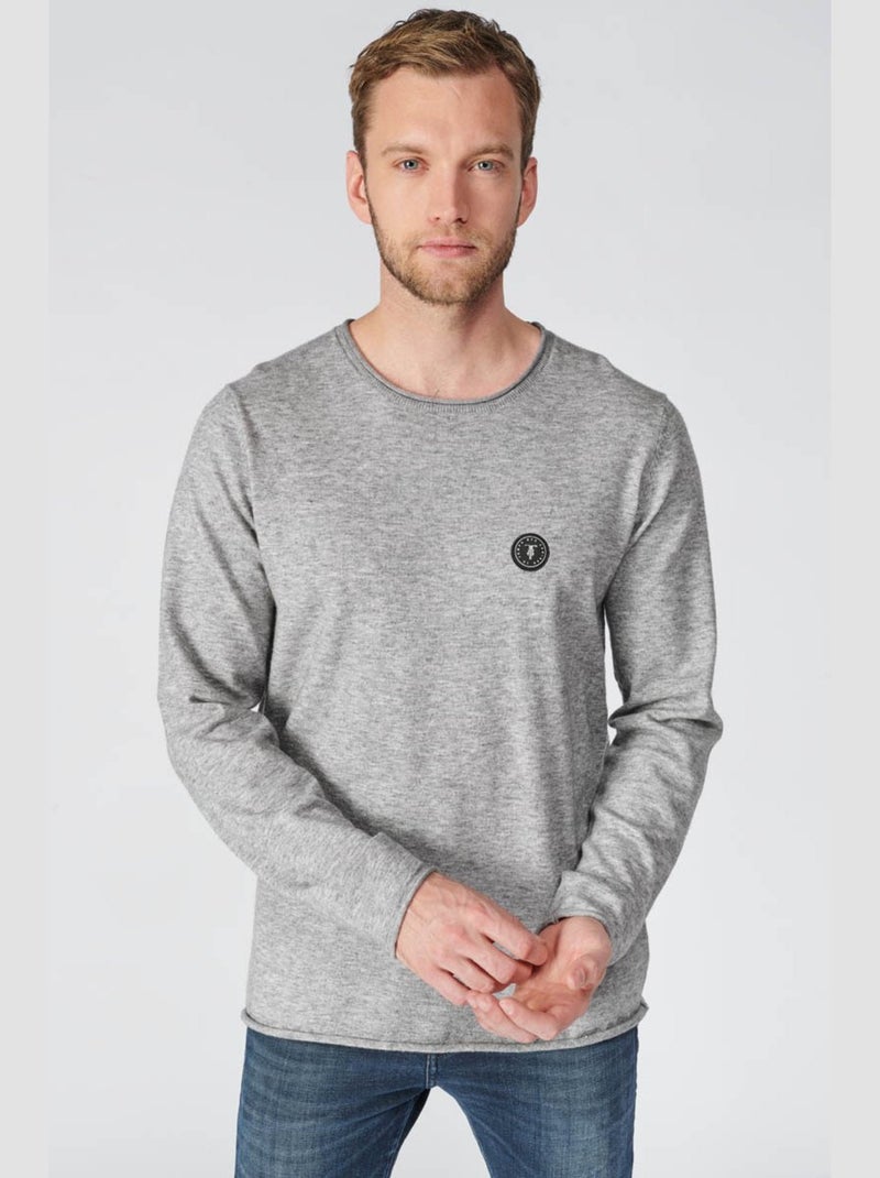 Pull TERRY 'Le Temps Des Cerises' Gris - Kiabi