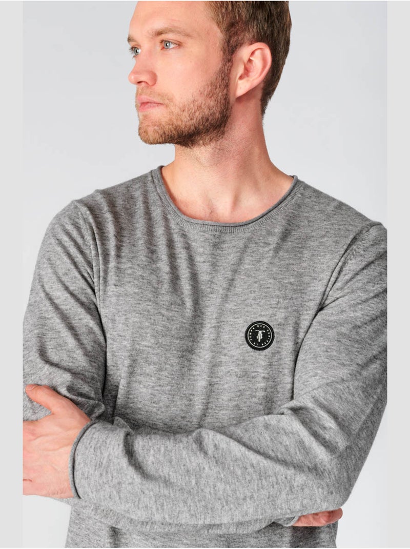 Pull terry 'le temps des cerises' Gris - Kiabi