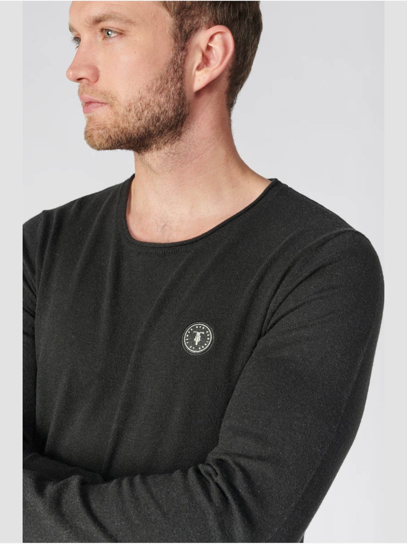 Pull terry 'le temps des cerises' Noir - Kiabi