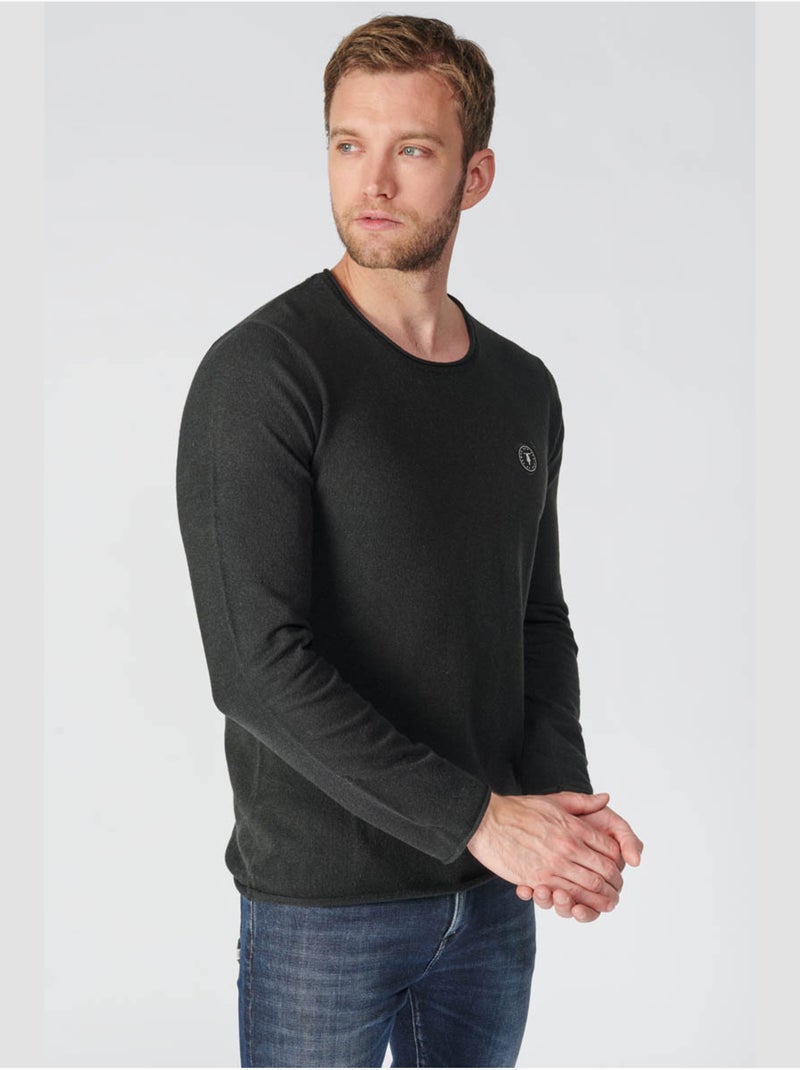 Pull terry 'le temps des cerises' Noir - Kiabi