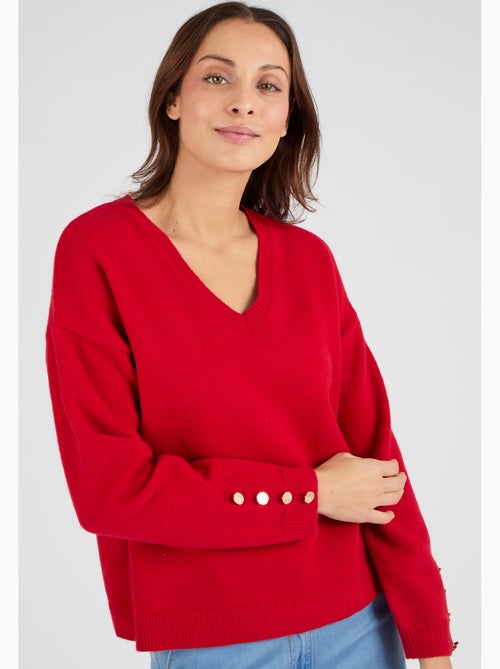 Pull Thermolactyl à boutons uni ou imprimé animalier - Damart - Kiabi