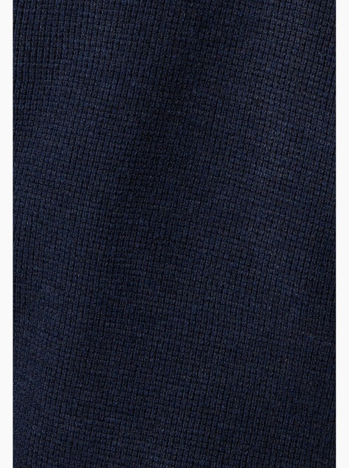 Pull thermolactyl col polo en maille texturée. - damart - Kiabi